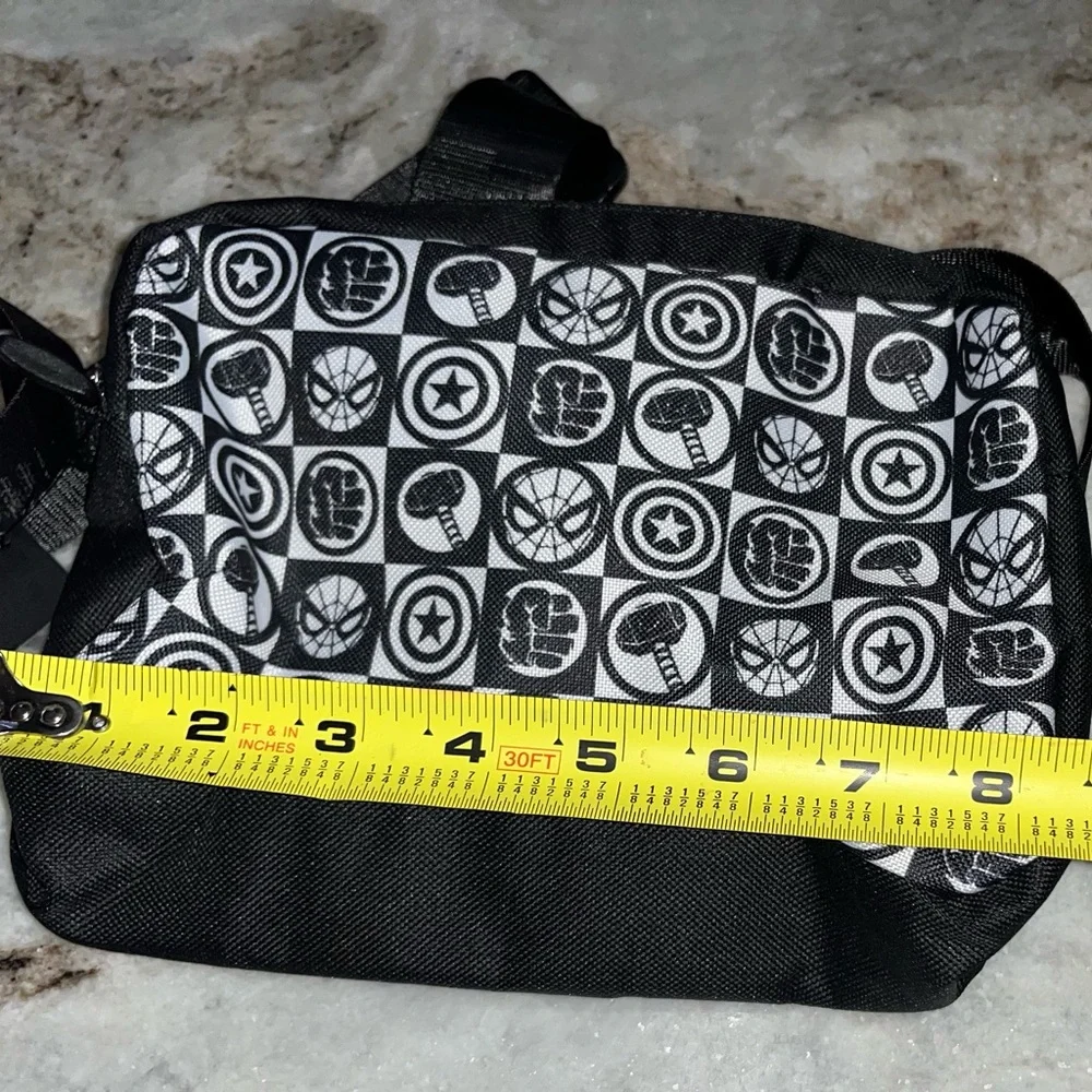 Marvel Iconic Black and White Messenger Bag